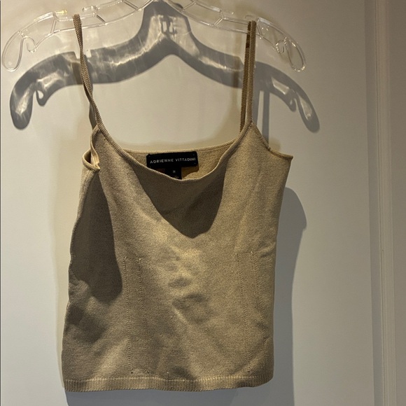 Adrienne Vittadini Tops - Adrienne Vittadini Beige Knit Silk Camisole⭐️